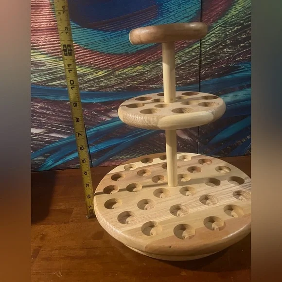 48 Wooden Essential Oil Holder. Hand crafted Organizer Display Stand – Brand New - Picture 7 of 7